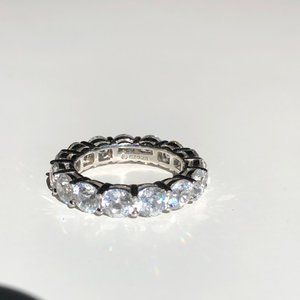 Cubic Zirconia Sterling Silver 925 Eternity Ring